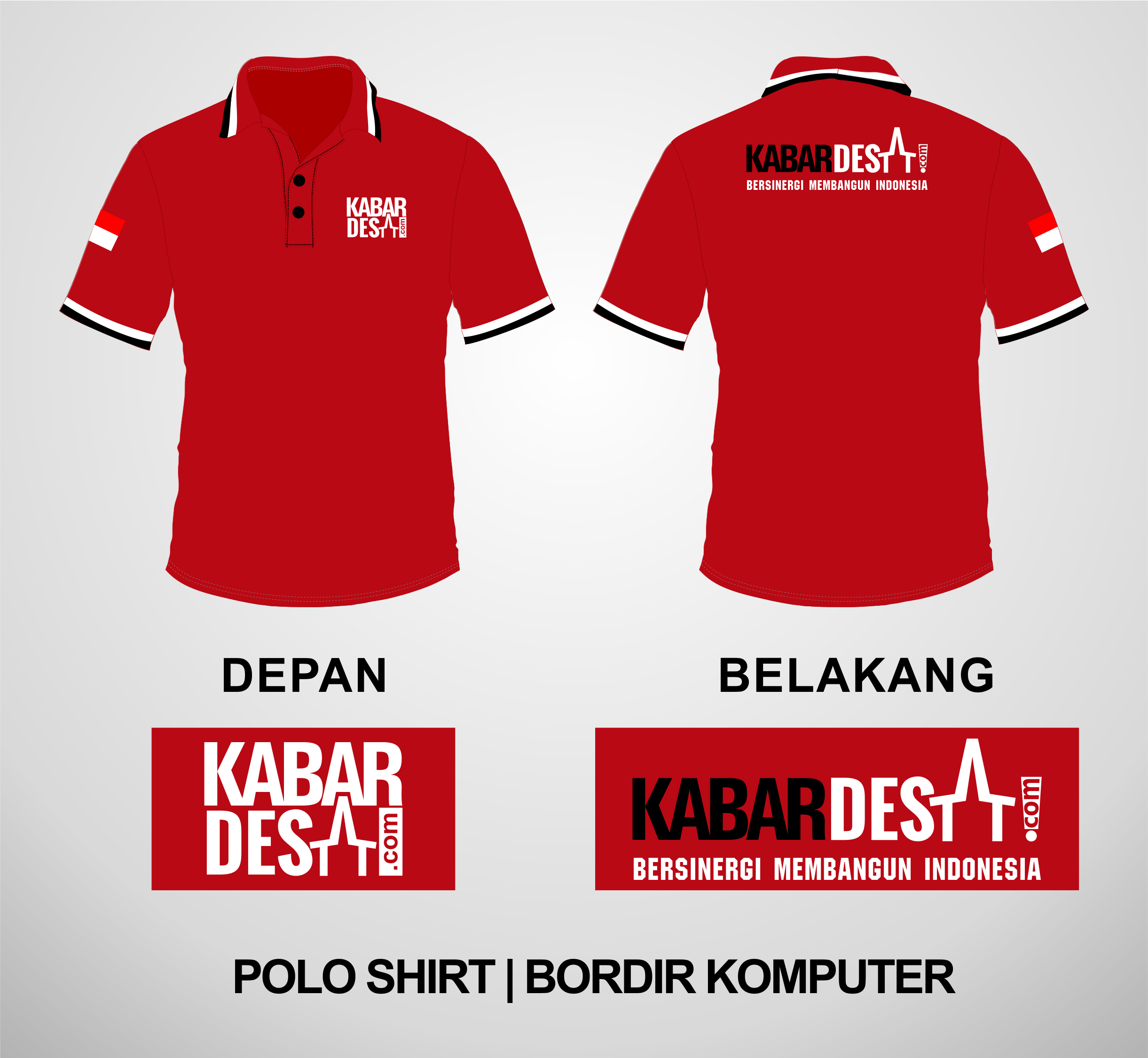 Baju Polo Depan Belakang Belajar